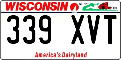 WI license plate 339XVT