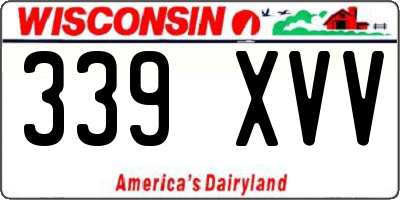 WI license plate 339XVV