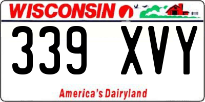 WI license plate 339XVY