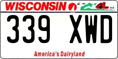 WI license plate 339XWD