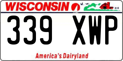 WI license plate 339XWP
