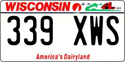 WI license plate 339XWS