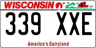 WI license plate 339XXE