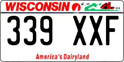 WI license plate 339XXF
