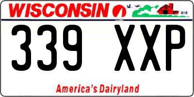 WI license plate 339XXP