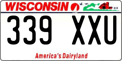 WI license plate 339XXU