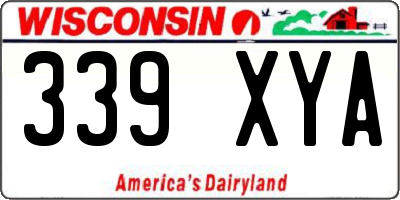 WI license plate 339XYA
