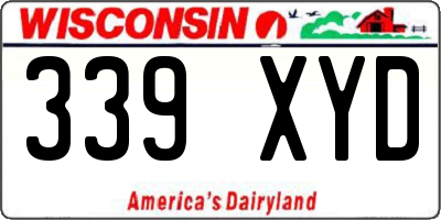WI license plate 339XYD