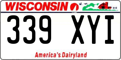 WI license plate 339XYI
