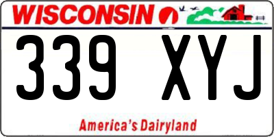 WI license plate 339XYJ