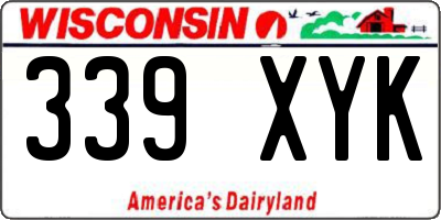 WI license plate 339XYK