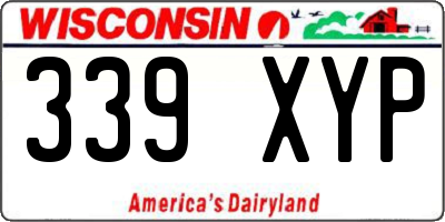 WI license plate 339XYP