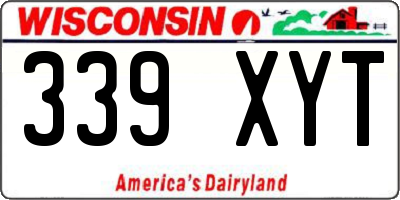 WI license plate 339XYT