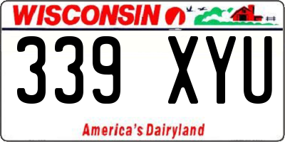 WI license plate 339XYU