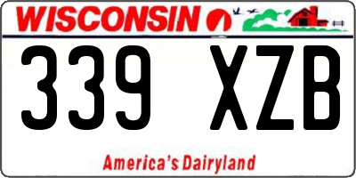 WI license plate 339XZB