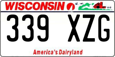WI license plate 339XZG