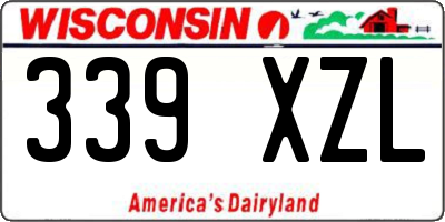 WI license plate 339XZL