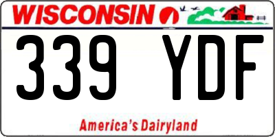 WI license plate 339YDF