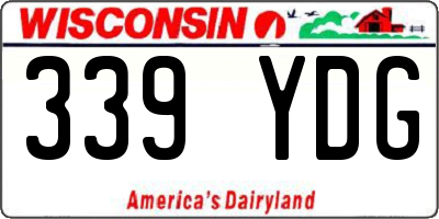 WI license plate 339YDG