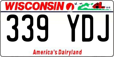 WI license plate 339YDJ