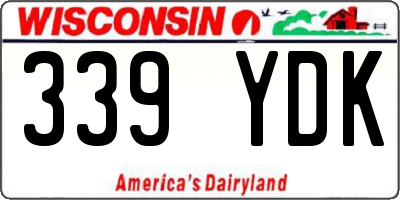 WI license plate 339YDK