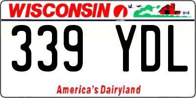 WI license plate 339YDL