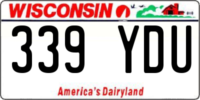 WI license plate 339YDU
