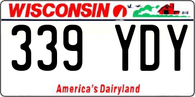 WI license plate 339YDY