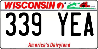 WI license plate 339YEA