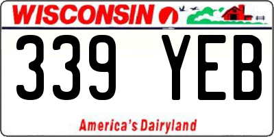 WI license plate 339YEB