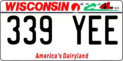 WI license plate 339YEE