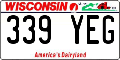 WI license plate 339YEG