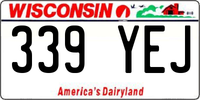 WI license plate 339YEJ