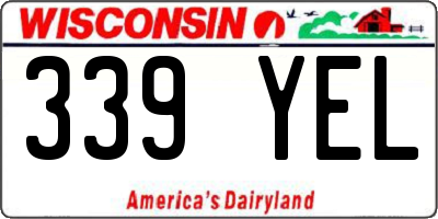 WI license plate 339YEL