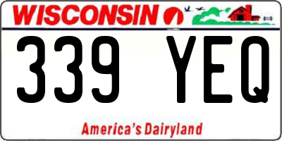 WI license plate 339YEQ
