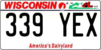 WI license plate 339YEX