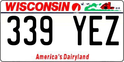 WI license plate 339YEZ