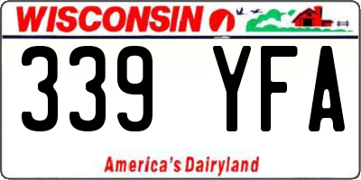 WI license plate 339YFA