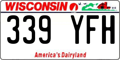 WI license plate 339YFH