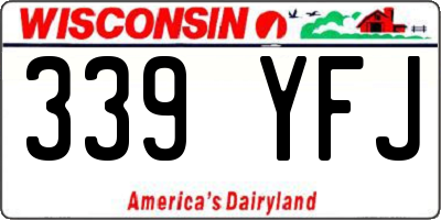 WI license plate 339YFJ