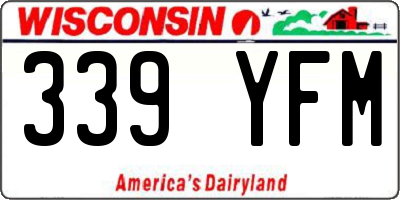 WI license plate 339YFM