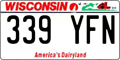 WI license plate 339YFN