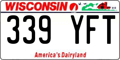 WI license plate 339YFT
