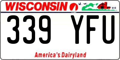 WI license plate 339YFU