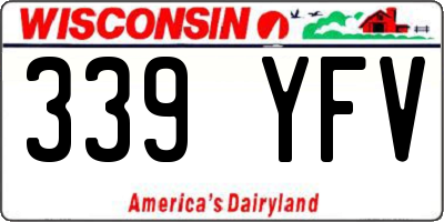 WI license plate 339YFV