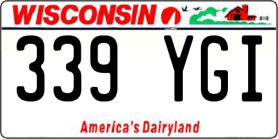 WI license plate 339YGI