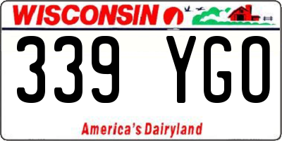 WI license plate 339YGO