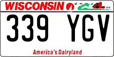 WI license plate 339YGV