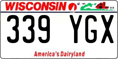 WI license plate 339YGX