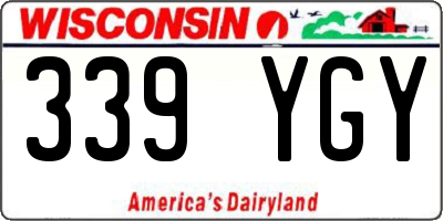 WI license plate 339YGY